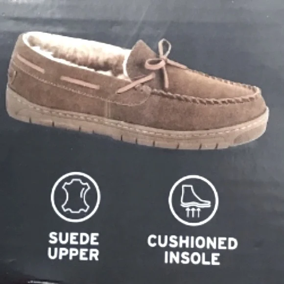 ⭐️NEW‼️ EDDIE BAUER WOODLAND SUEDE MOCCASIN COMFY SLIPON SLIPPER STYLE SHOE NWOT - Picture 7 of 16